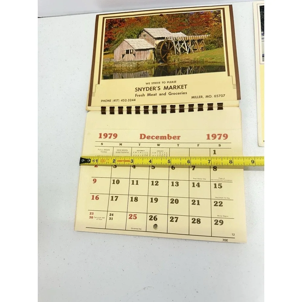 Vintage 1978 1979 Missouri Advertising Calendars Lot Hillbilly Outpost Snyder's